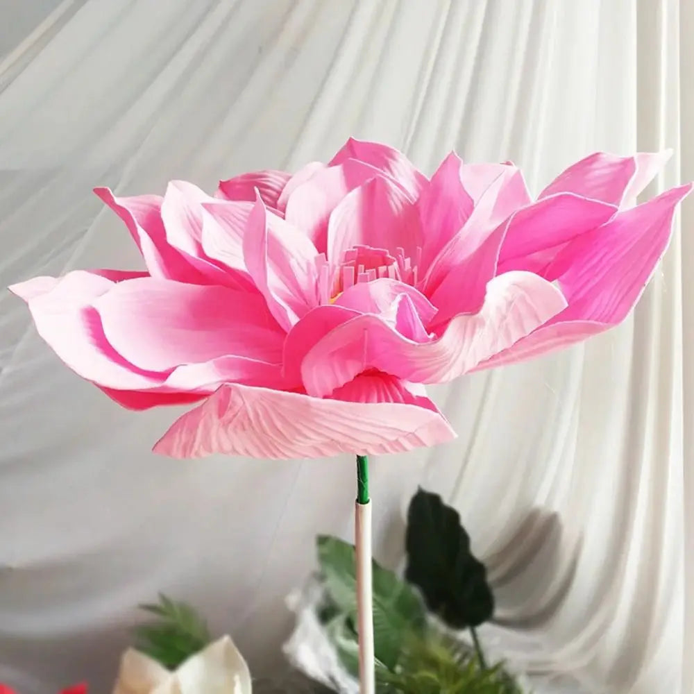 fleur artificielle lotus rose violet blanc moderne décoration intérieure feuilles pétales veines opaques trame