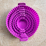 liners friteuse air silicone pliés moderne rouge bleu gris rose pratique