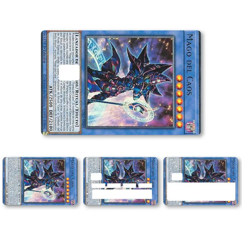 autocollants décoratifs imperméables yuGiOh cartes jeu violet bleu noir illustration dragon