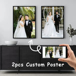 affiches personnalisables couples textes modernes décoration intérieure cadre bois photos familiales minimaliste moderne cadeaux