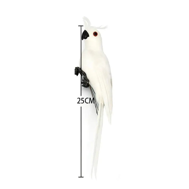 ornement jardin oiseau artificiel rouge bleu vert rose jaune blanc plumes yeux brillants clipsextérieur