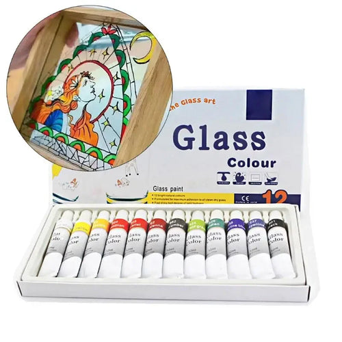 peinture acrylique verre 12 couleurs 12ml tubes peinture adhésive pratique art supply guide