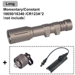 lampe torche led noire dorée texturée moderne 1300 lumens picatinny clip robuste