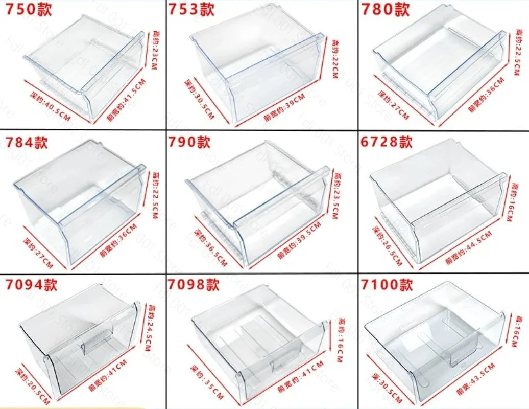 tiroir réfrigérateur transparent moderne pratique taille 24.5cm 19.5cm 37.5cm