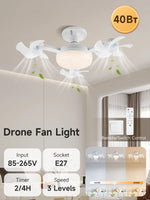 ventilateur lumière blanc moderne télécommande led vis fixations chambre salon