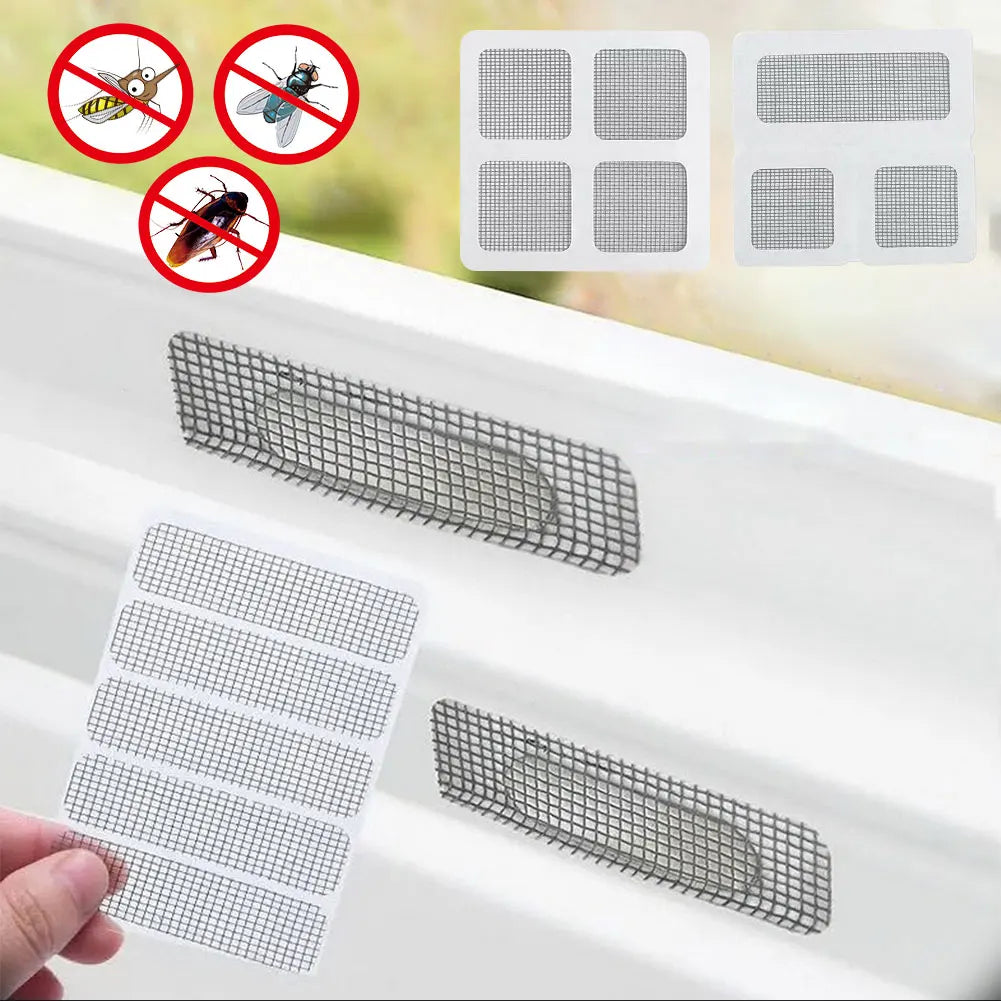 grille protection anti insectes adhésive transparente maille fine fenêtre moustiquaire réparation écran fixe fibre