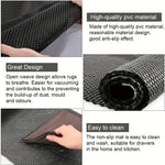 tapis antidérapant noir treillis alvéolaire utilitaire minimaliste 150x100cm cuisine tiroirs comptoirs
