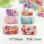 magnets réfrigérateur transparents coeurs étoiles sweet résine boîte bonbons décorative enfantine party stickers