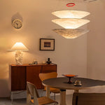 suspension lumineuse moderne blanc marbré opaque nordique fixée câbles lumière neutre chambre salon