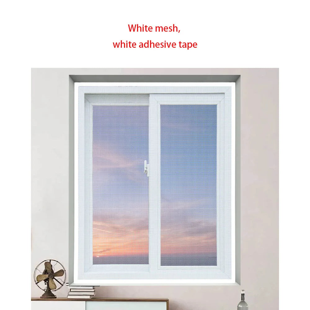 moustiquaire filet protection fenêtre autocollant maille fine gris blanc porte fenêtre moderne