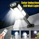 lampe murale solaire led rechargeable détection mouvement moderne noir blanc ip65 abs