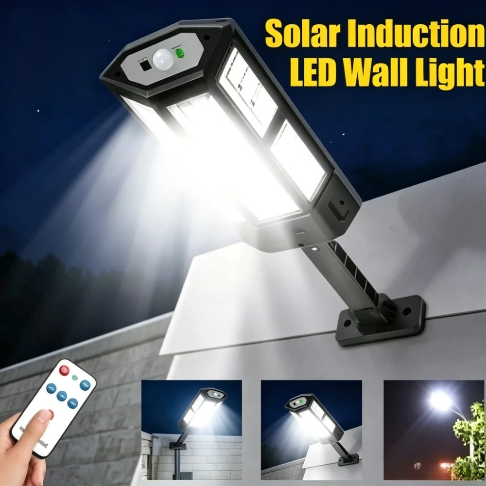 lampe murale solaire led rechargeable détection mouvement moderne noir blanc ip65 abs