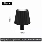 lampe table led rechargeable usb 2000mAh variateur tactile intensité variable lumière nuit RGB noir