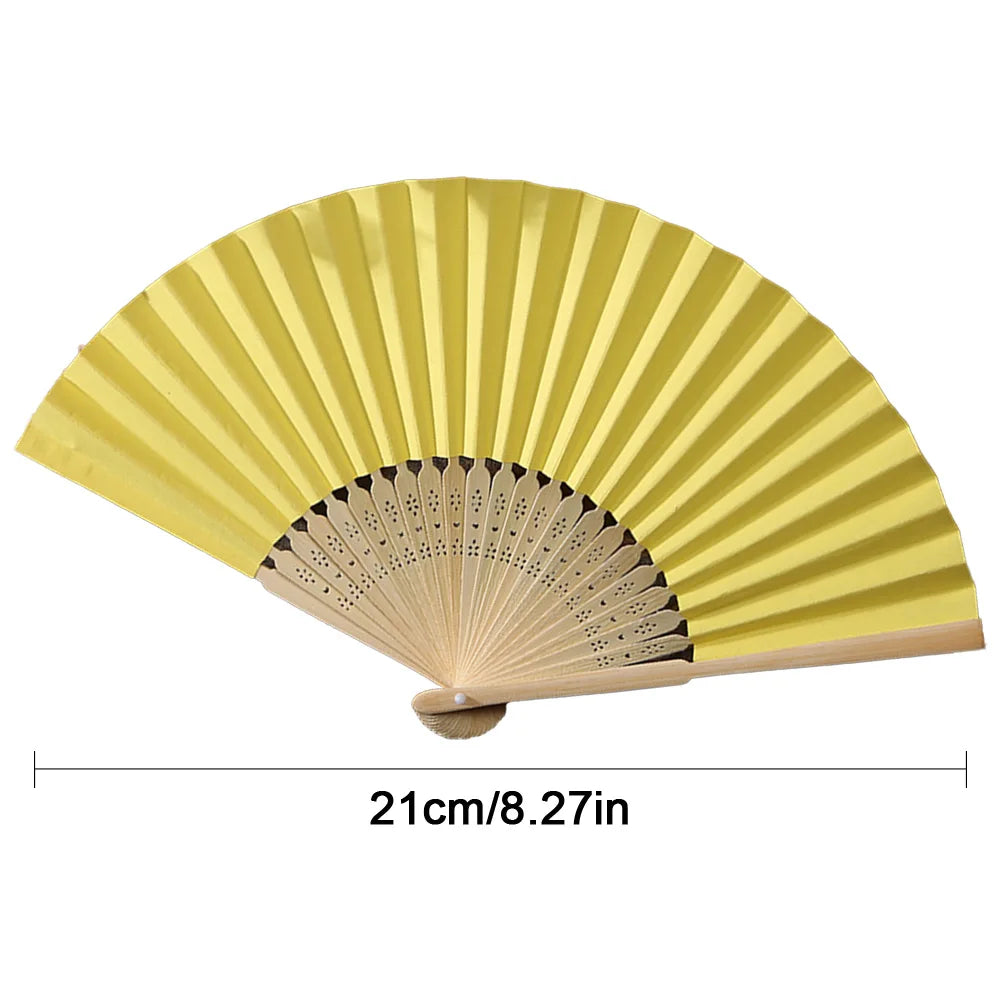 éventail pliant main papier bambou rayures horizontales classique blanche blanc rose rouge Jaune Noir