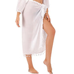 sarong élégant boho uni vert rose blanc noir tissu polyester rapide séchage tassel inclusion