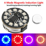lampe led sans fil noir blanc modes induction magnétique led circulaires modernes