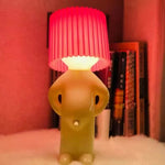 lampe table moderne plissée blanc jaune led chambre coucher contemporain interrupteur tactile
