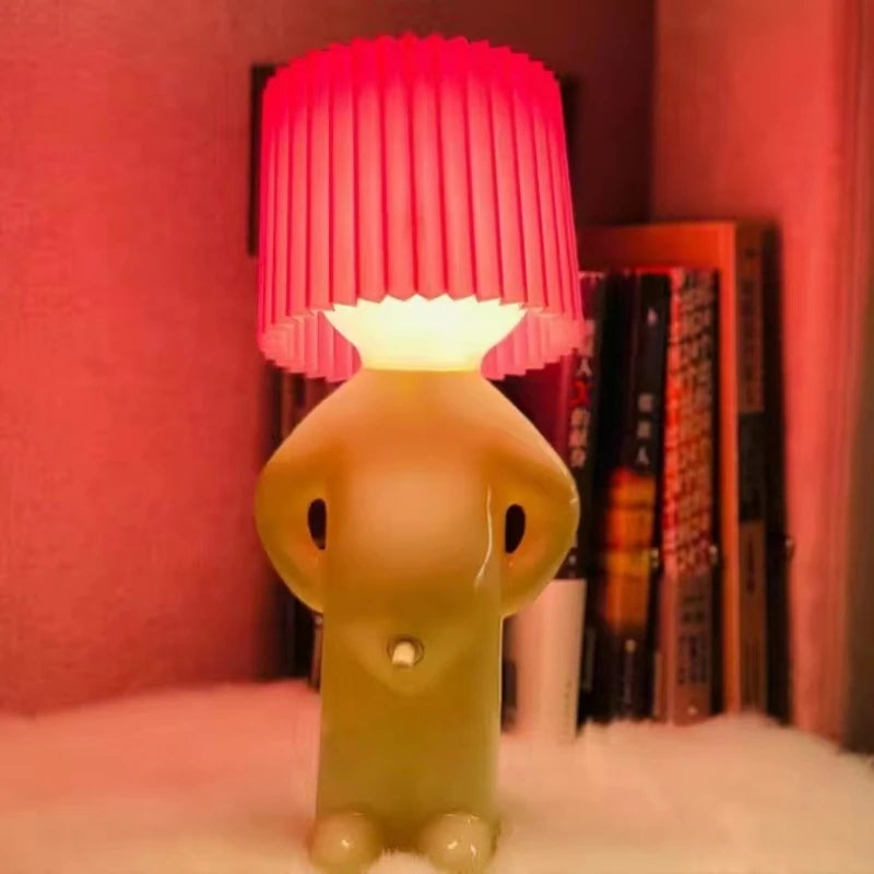 lampe table moderne plissée blanc jaune led chambre coucher contemporain interrupteur tactile