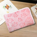 couverture animaux compagnie gris clair imprimé pattes animaux douce doublée taille