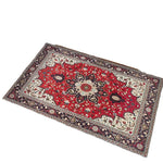 tapis sol vintage motif mandala floral rouge bleu beige classique maison intérieur