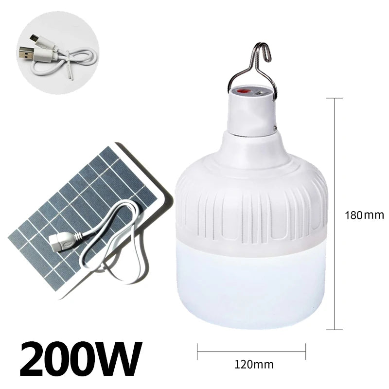 lampe led rechargeable blanc moderne ip66 usb solar panel camping nuit sécurité eye protection
