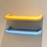 étagère salle bain moderne vert bleu jaune beiges plat lisse murale durable robuste rangement