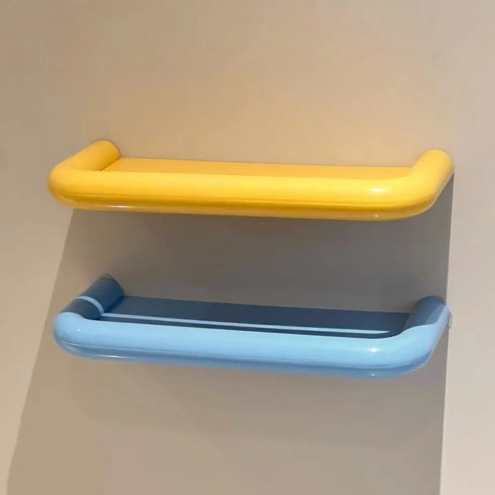étagère salle bain moderne vert bleu jaune beiges plat lisse murale durable robuste rangement