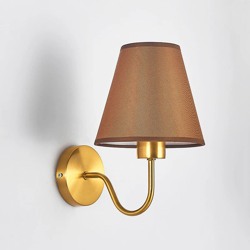 lampe murale tissu or moderne sans ampoule facile éclairage quotidien chambre salle bain