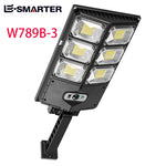 lampe solaire moderne noire capteur mouvement recharge solaire led fixation murale/commande distance