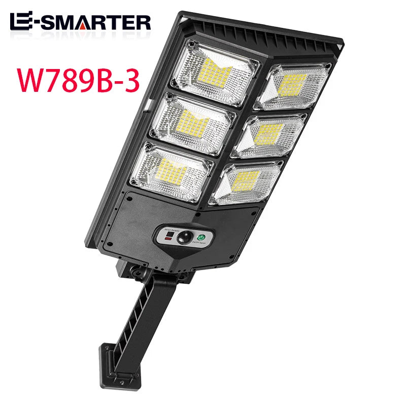 lampe solaire moderne noire capteur mouvement recharge solaire led fixation murale/commande distance