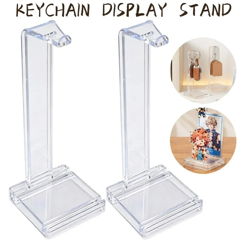 porte clés support transparent moderne plastique sans motif chaines métalliques
