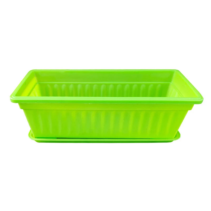 bac fleurs moderne rayures horizontales blanc jaune rose vert marron plastique jardinageintérieur