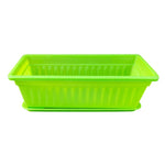bac fleurs moderne rayures horizontales blanc jaune rose vert marron plastique jardinageintérieur