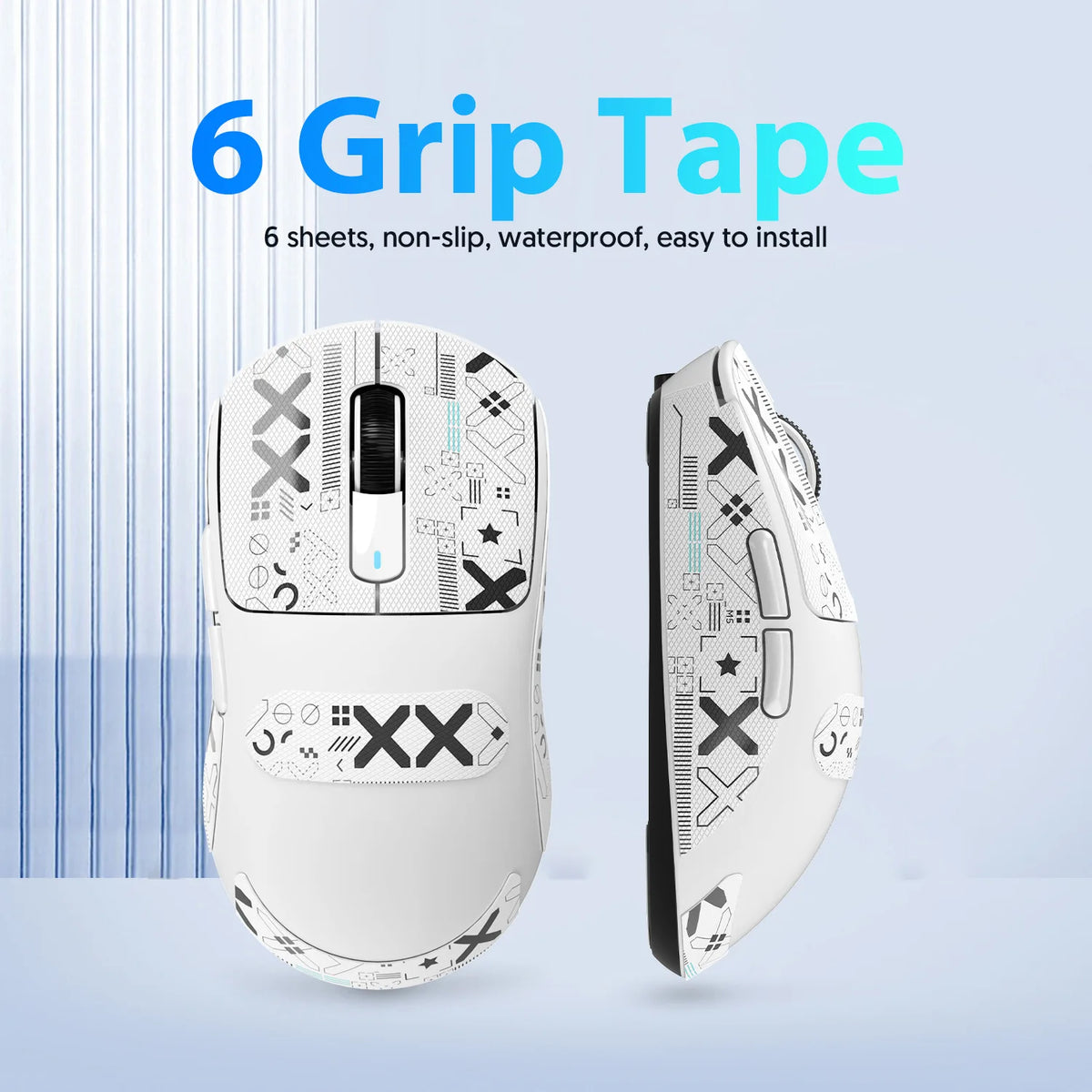 souris jeu cuir antidérapant graphique blanc moderne adhésif feuillets antidérapants cable usb bluetooth