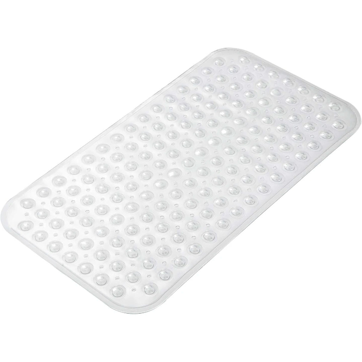 tapis bain moderne perforé gris clair antidérapant lavable salle bain paires trous circulaires PVC