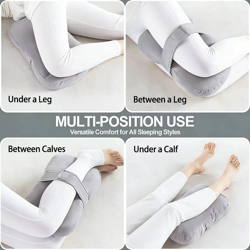 coussin genou gris clair douillet dormeurs latéraux confortable ergonomique poche literie body support