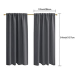 rideaux blackout gris foncé unis camping car opacité élevée deux panneaux moderne