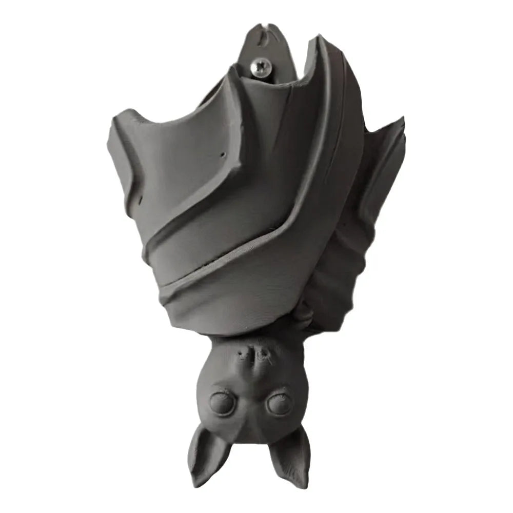 cache pot murale chauve souris gris noir sculptee gothique artisanale murale