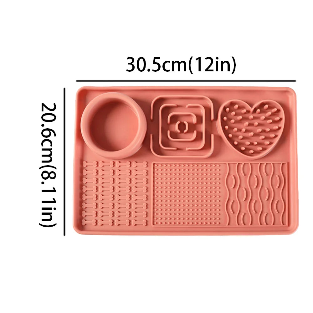 assiette chien moderne assortiment motifs vert pastel gris rose imperméable silicone