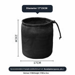 sac rangement noir maille opacité cordelette pratique camping cuisine pique nique organisation vaisselle barbecue