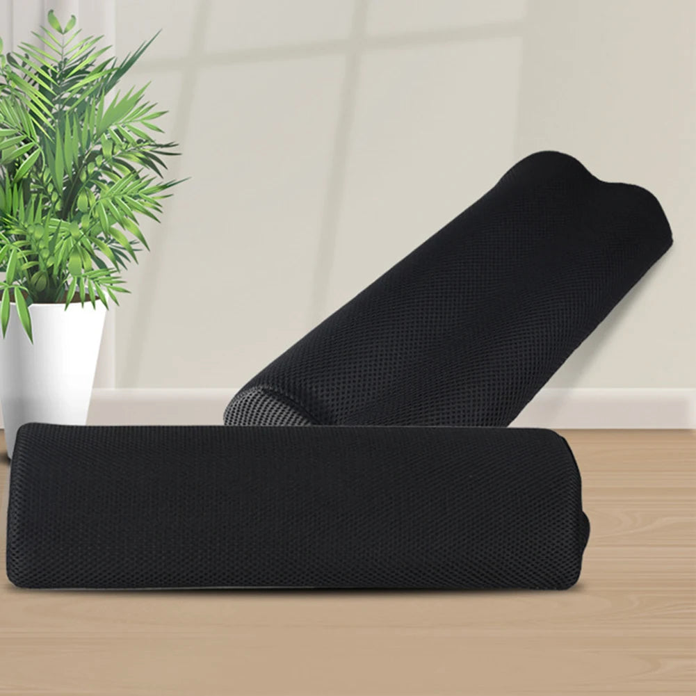 coussin massage pied noir tissu blanc moderne sous relaxation jambe support