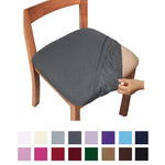housses chaise modernes élégantes uni gris bleu marine beige bordeaux vert foncé lavables
