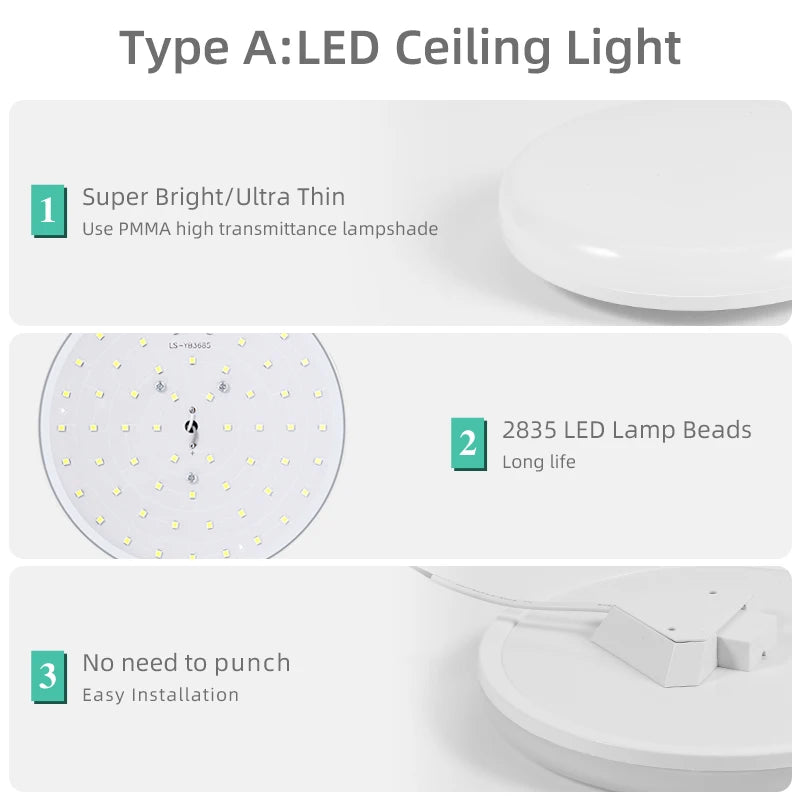 lampe led moderne télécommande fonction mémoire 2700 6500k noir blanc