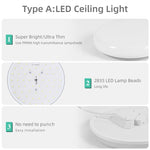 lampe led moderne télécommande fonction mémoire 2700 6500k noir blanc
