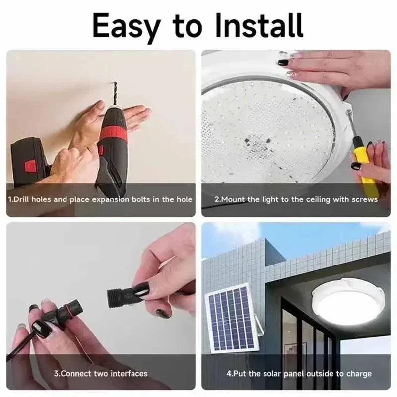 lampe solaire blanc moderne télécommande éclairage extérieur intérieur ip65 led autonomie