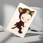cartes crédit personnalisées dessins animaux illustration cartoon animaux fleurs maison