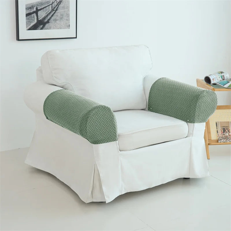 housses canapé anti poussière motif géométrique vert modernes pièces fixées tissu polyestère machine lavable