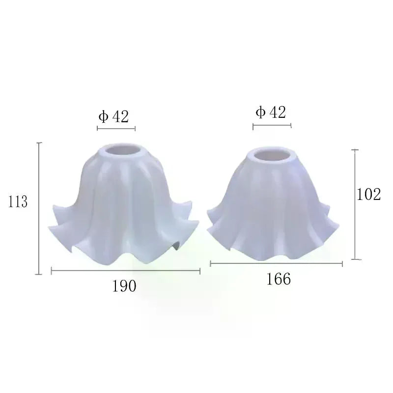 lampe suspension abat jour blanc violet forme florale moderne décoration éclairage table écran fixe