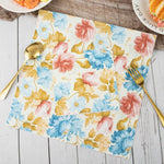 serviettes papier multicolores fleurs papillons illustration mariage anniversaire décoration table thé