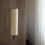 lampe suspendue tissu blanc cassé moderne 176cm haute chaîne métallique opacité